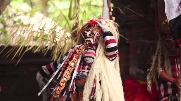 Traditionell Barongdans Från Bali Indonesien — Stockvideo