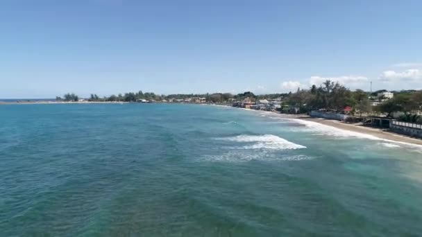 Vista Cielo Playa Tropical Vega Baja Puerto Rico — Vídeos de Stock