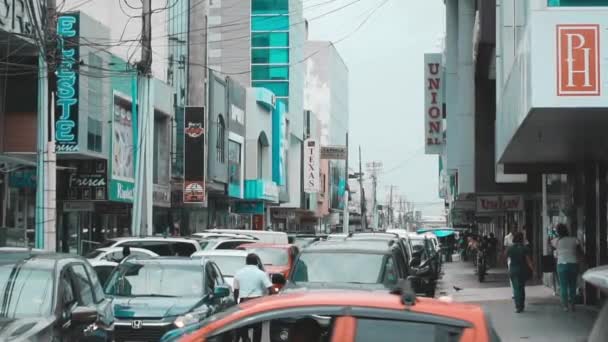 免税区的交通阻塞 巴拿马 — 图库视频影像