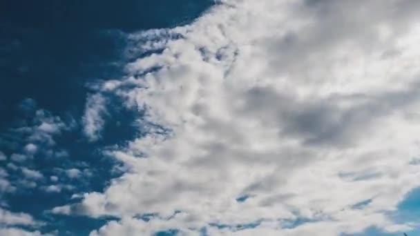 Heavy Clouds Fast Moving Dark Blue Sky Timelapse — Stock Video