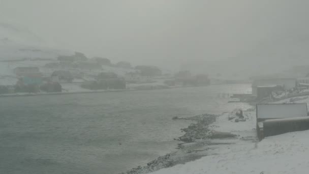 Dramatic Winter Views Faroe Islands Scenery Landscape — Stock Video