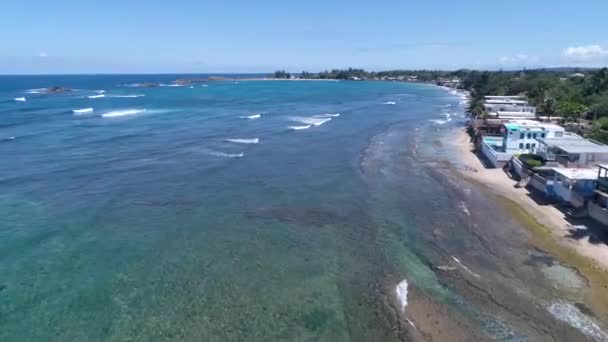 Drone Shot Playa Tropical Fondo — Vídeos de Stock