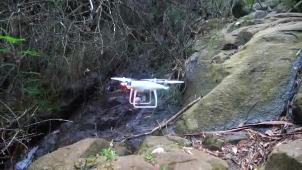 Filmando Drone Pairando Visão Diurna — Vídeo de Stock