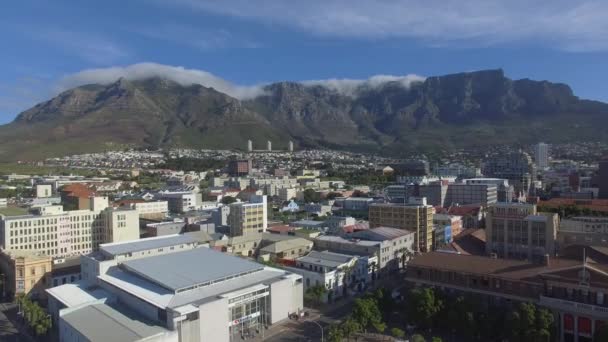 Vue Aérienne Centre Ville Cap Afrique Sud Avec Une Table — Video