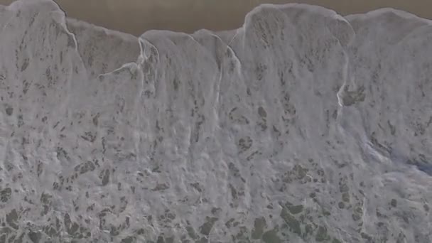 Dalgaların Plajın Havadan Çekilmiş Görüntüleri Milnerton Cape Town Güney Afrika — Stok video