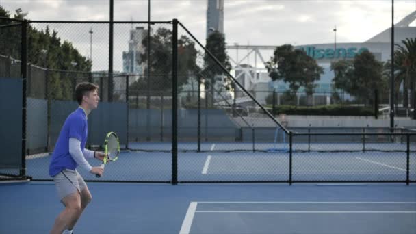 Blick Auf Tennis Rückhand Schlag — Stockvideo