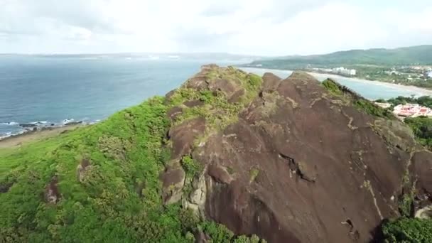 Kenting Tayvan Yemyeşil Deniz Mavisi Deniz Dalgaları Üzerinden Çekilen Hava — Stok video