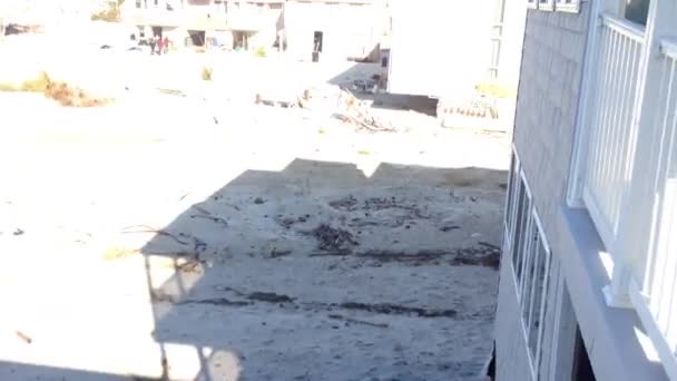 Після Надбурі Урагану Сенді Пляжні Міста Вздовж Берега Джерсі Спустошені — стокове відео