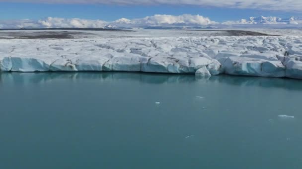 Imagens Aéreas Glaciar Bering Alasca Clipes São Numerados Norte Sul — Vídeo de Stock