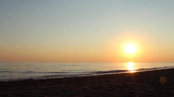 Zachód Słońca Timelapse Greckiej Plaży — Wideo stockowe