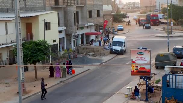 Senegal Afrika Sokak Sahnesi — Stok video