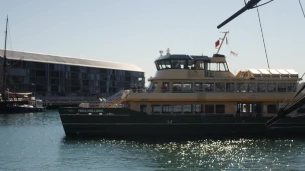 Darling Harbour Imágenes Del Día Del Barco — Vídeos de Stock