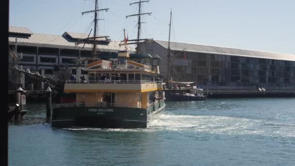 Darling Harbour Boat Giorno Tempo Filmato — Video Stock