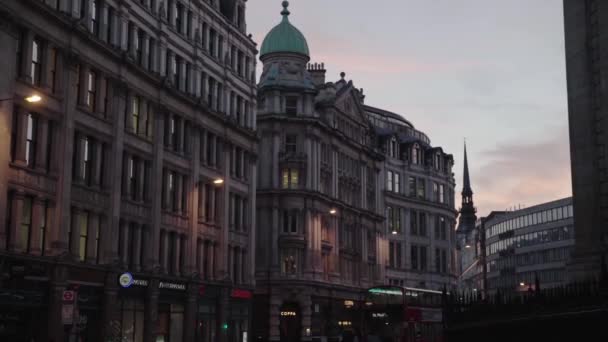 Filmación Parte Lote Tomas Tomadas Londres Durante Hora Dorada Noche — Vídeos de Stock