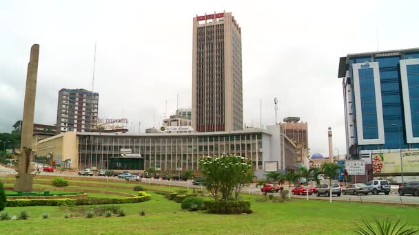 Place Rpublique Republiken Abidjan Administrativa Byggnader Elfenbenskusten — Stockvideo