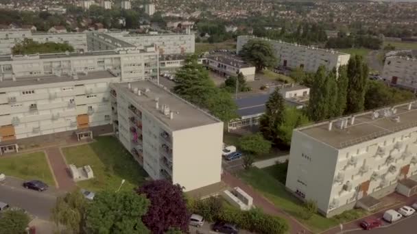 Frankrike Runt Paris Utsikt Över Förorter Kvarter Med Drönare — Stockvideo