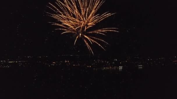 Drone Clip Fuegos Artificiales — Vídeos de Stock