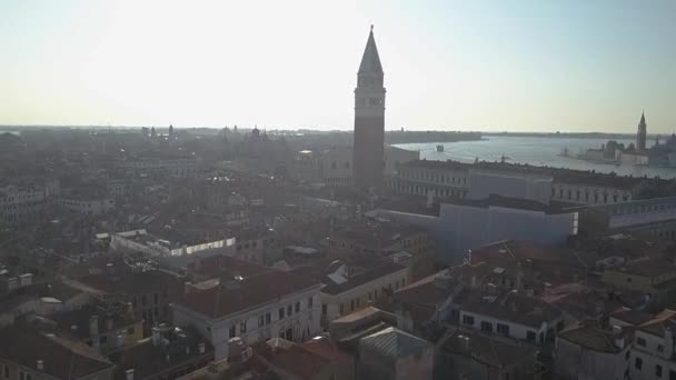 Marcus Venedik Talya Venedik Üzerinde Güzel Manzaralı Çekimi — Stok video