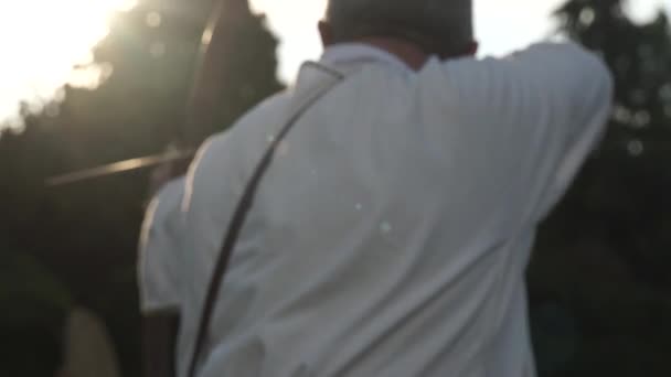 日落时的弓箭手 — 图库视频影像