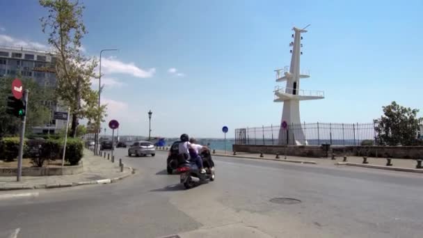 Городская Дорога Прилегающая Гавани — стоковое видео