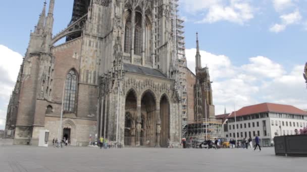 Stützpunkt Des Ulmer Münsters Deutschland — Stockvideo