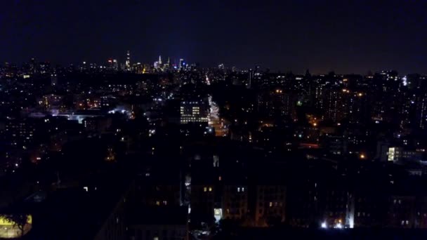 Harlem Noc Vzestup Den Čas Záběry — Stock video