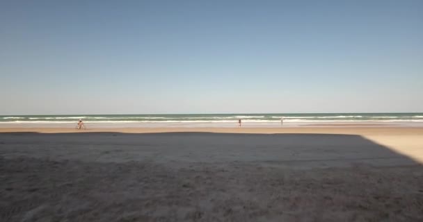Daytona Pláž Západ Slunce Při Jízdě Kole — Stock video