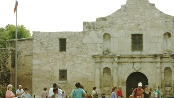 Alamo Rušný Den — Stock video