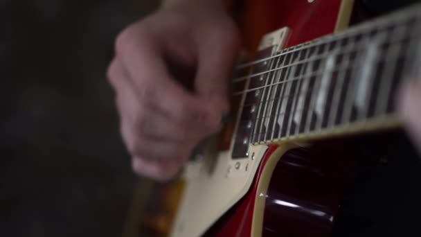 Picareta Alternativa Uma Guitarra Estilo Les Paul — Vídeo de Stock