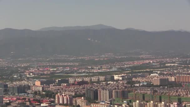 Seltenes Panorama Von Peking Bei Sonnenschein Ohne Smog China — Stockvideo