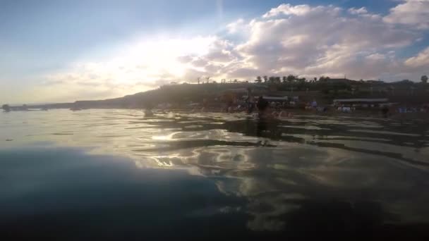 Schwimmen Toten Meer Israel — Stockvideo