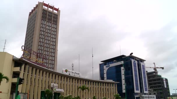 Stor Stekpanna Place Republic Vid Platådistriktet Abidjan Elfenbenskusten Plateau Den — Stockvideo