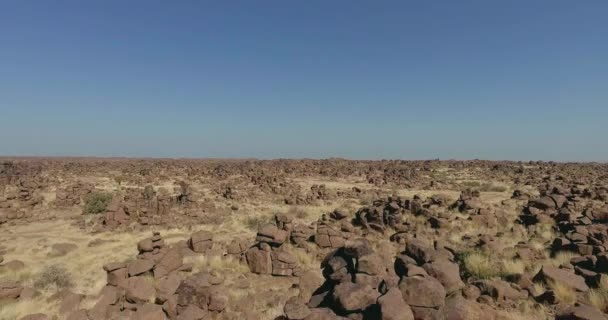 Gigantes Parque Infantil Paisaje Día Verano Namibia África Aerial Pull — Vídeo de stock