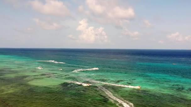 Schöne Drohnenaufnahmen Des Ozeans Mexiko — Stockvideo