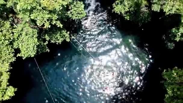 Ariel Bilder Cenote Mexiko — Stockvideo