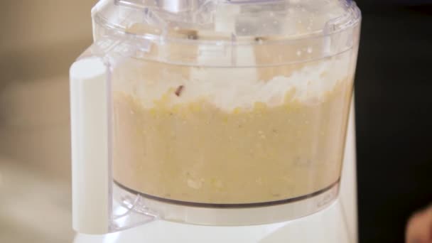 Blending Batter Food Processor — Stock Video