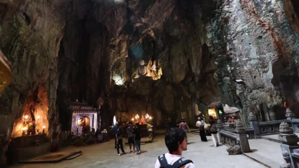 Time Lapse Buddhist Cave Hoi Vietnam — Stock Video