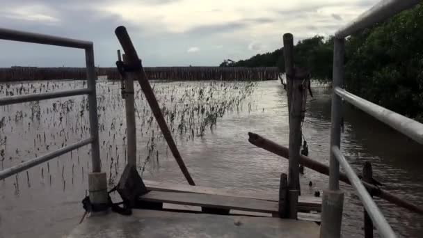 Bang Endpunkt Der Wanderung Fluss — Stockvideo