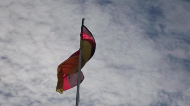 ドイツ ドイツの国旗 ドイツの色 ドイツの国旗 なびく旗 ドイツの国旗 太陽の旗 — ストック動画