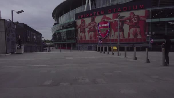 North Bank Slutet Emirates Stadium London Hem För Arsenal Football — Stockvideo