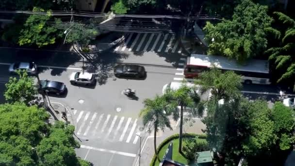 Verkeer Sao Paulo Brazilië — Stockvideo