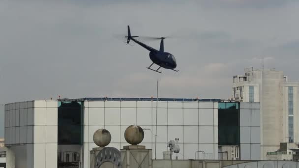 Despegue Helicópteros Sao Paulo Brasil — Vídeos de Stock