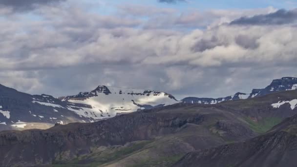 Clouds Moving Mountains Southern Iceland — Stock Video