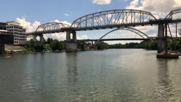 Kayaking Cumberland River Nashville Zeitraffer — Stockvideo