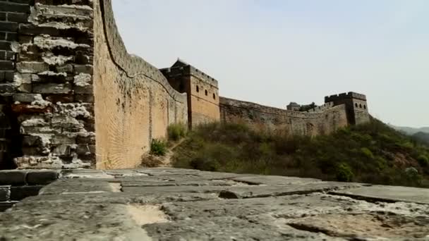 Wielki Mur Chiński Slider Shot — Wideo stockowe