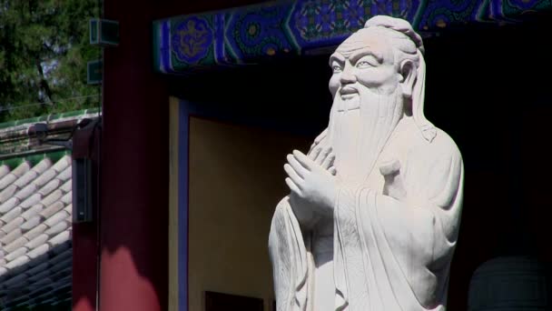 Statuia Lui Confucius Din China — Videoclip de stoc