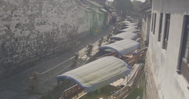 Barcos Lanchas Zhujiajiao — Vídeo de Stock