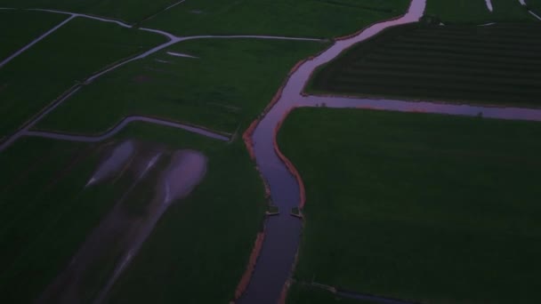 Flygbilder Floder Nederländerna Tagna Inspirera Drönare — Stockvideo