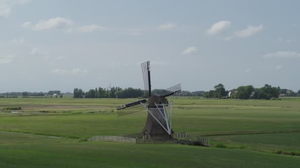 Krajina Nizozemska Větrné Mlýny Střílel Inspire — Stock video