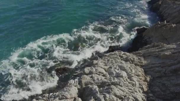 位于加州Mcclures海滩的小海浪翻过了巨浪表面之下的珊瑚礁 — 图库视频影像